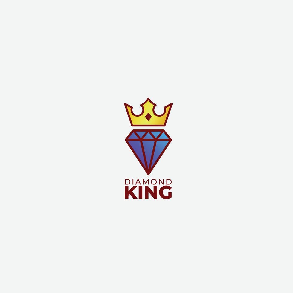 diamond king icon vector colorful