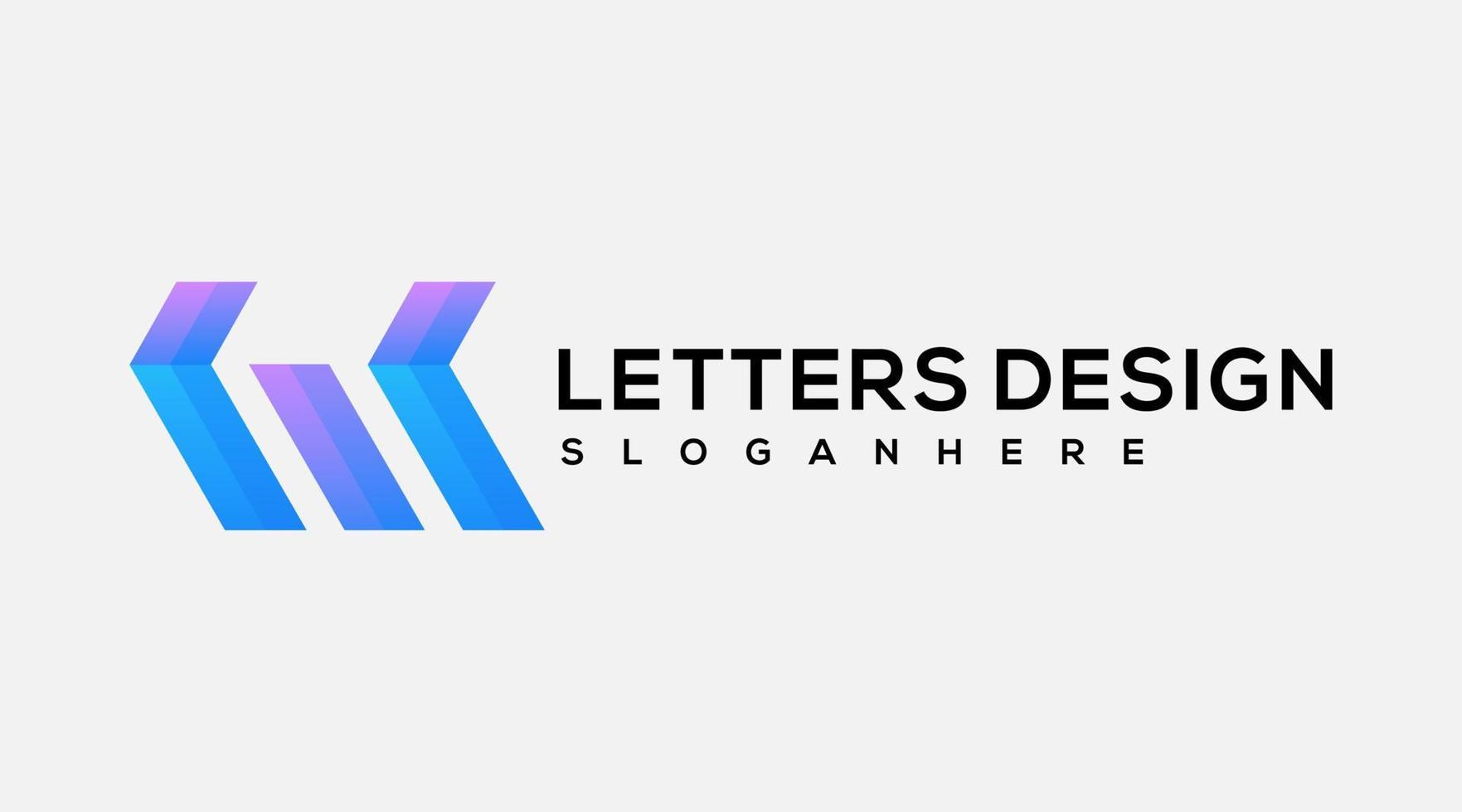 plantilla de vector de diseño de logotipo de letra m moderna