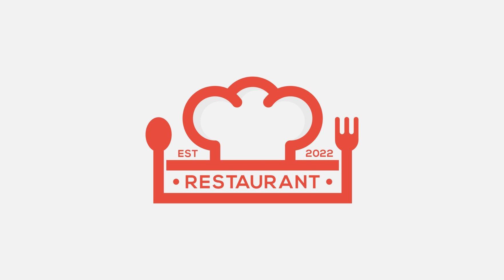 Ilustración de diseño de icono de logotipo de chef de restaurante vector