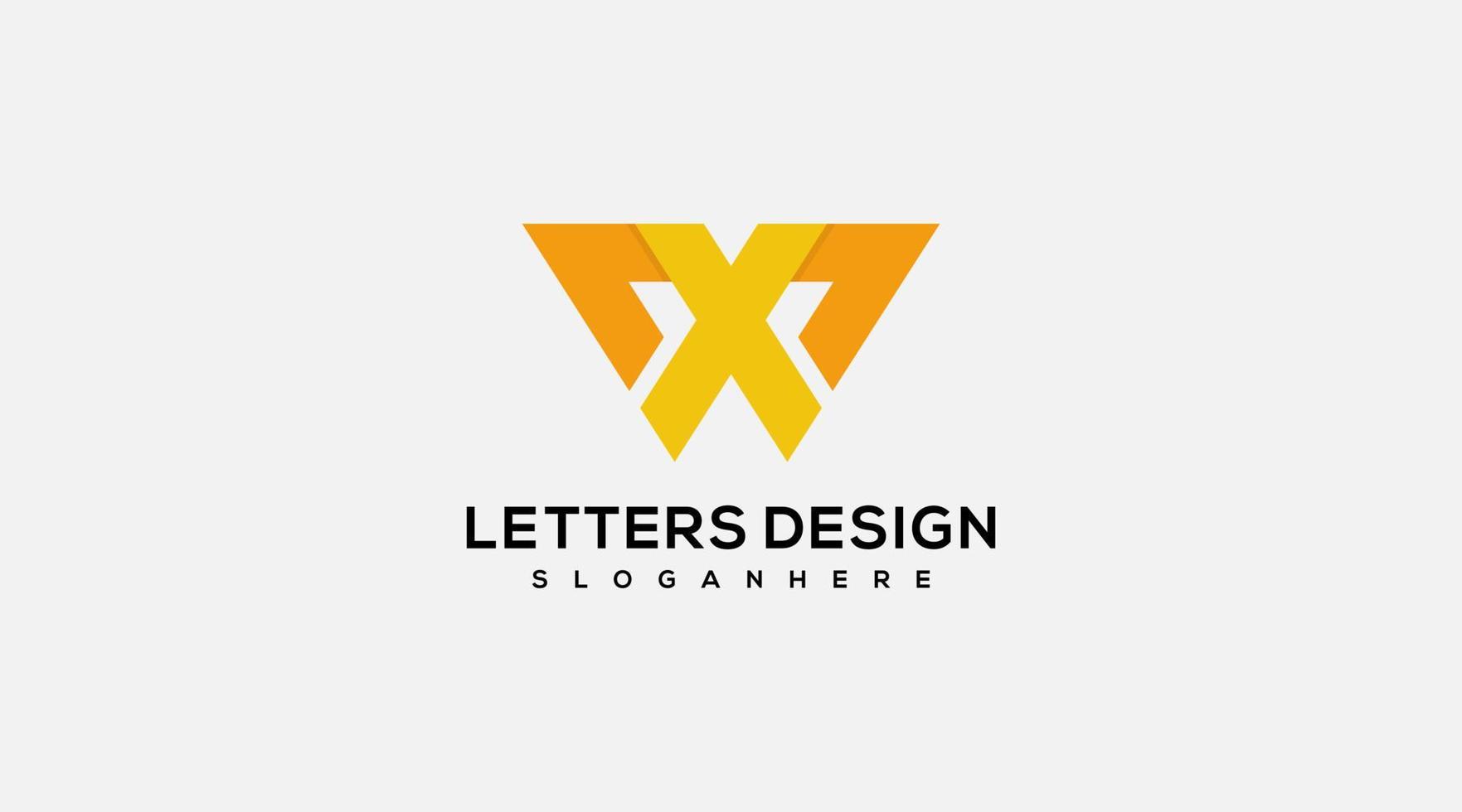 Professional Letter XW logo icon design vector illustration