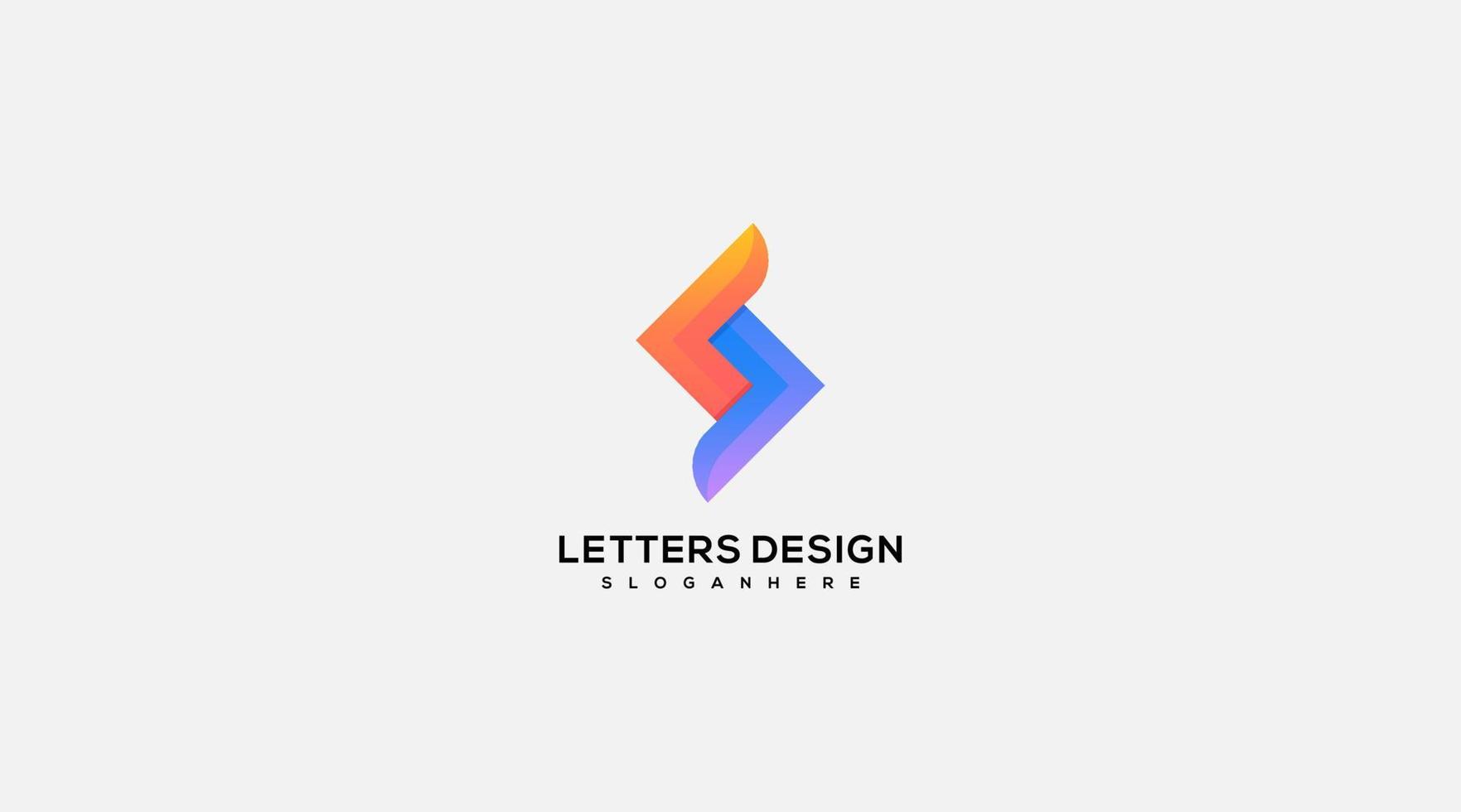 Ilustración de vector de diseño de logotipo de letra s premium y moderna