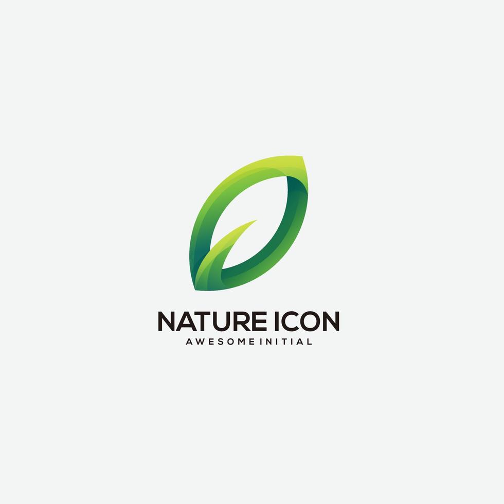 naturaleza logo icono diseño colorido vector