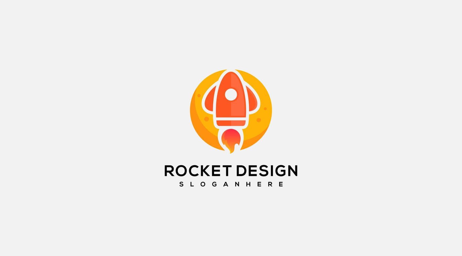 Rocket Planet vector logo illustration design