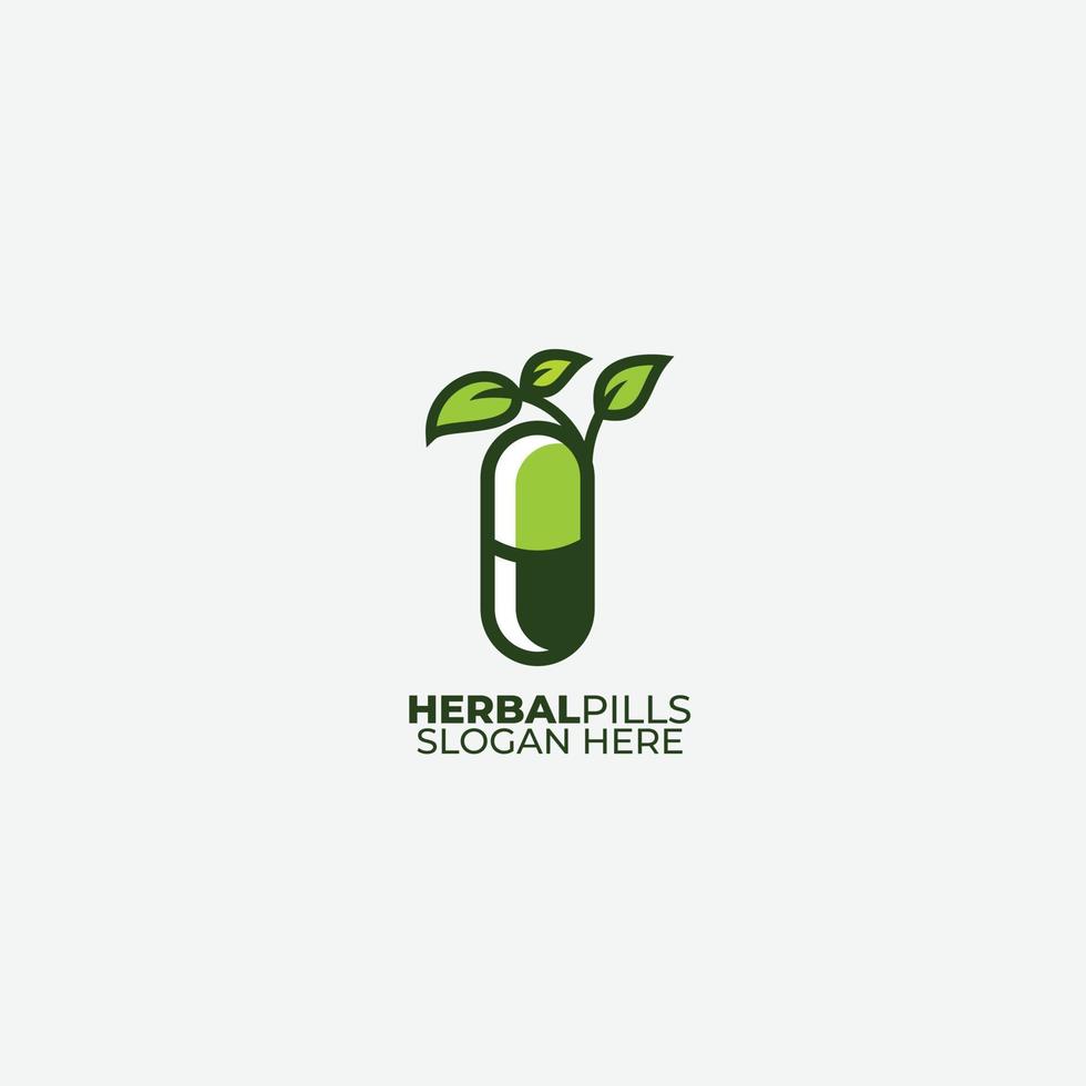 herbal pills color gradient vector