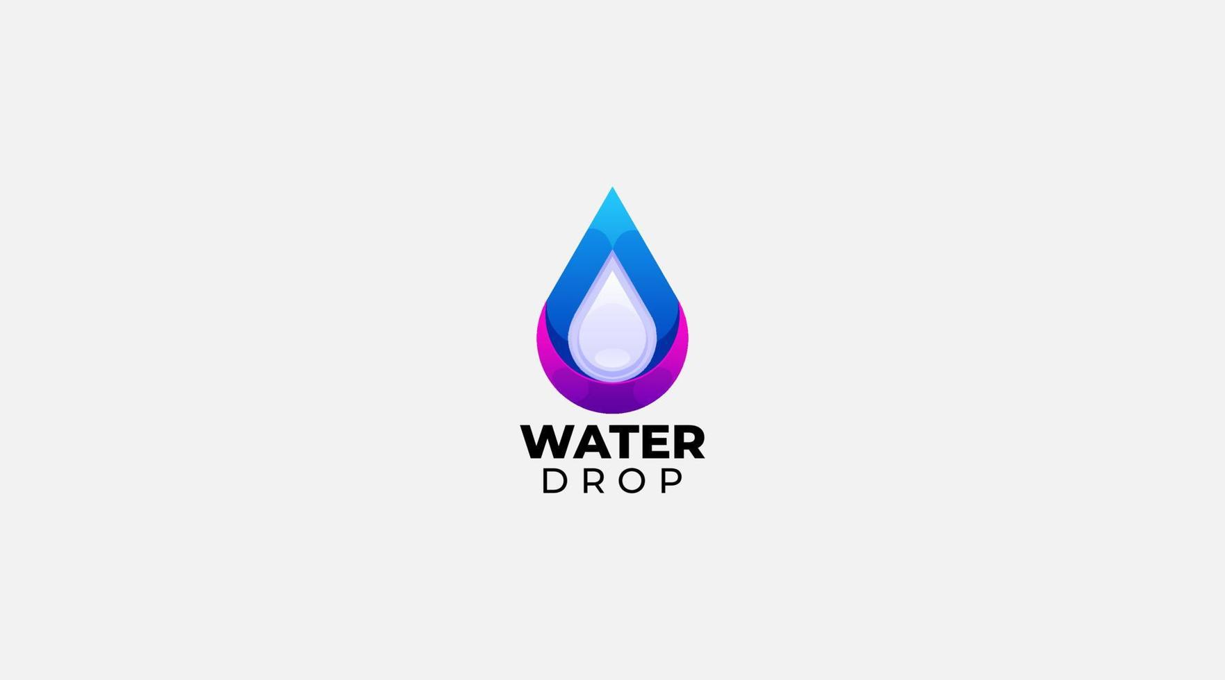 Water drop vector logo design illustration symbol