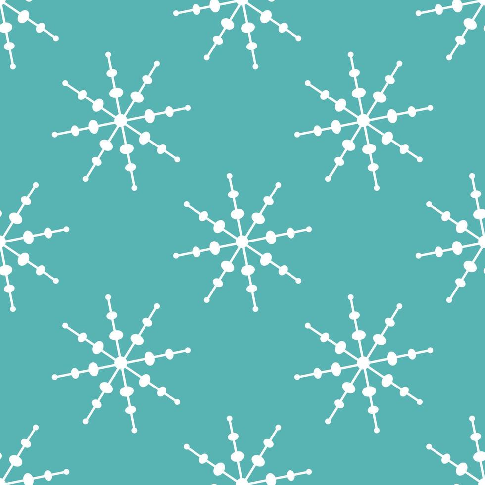 Snowflake seamless pattern. Christmas collection. Flat vector illustration
