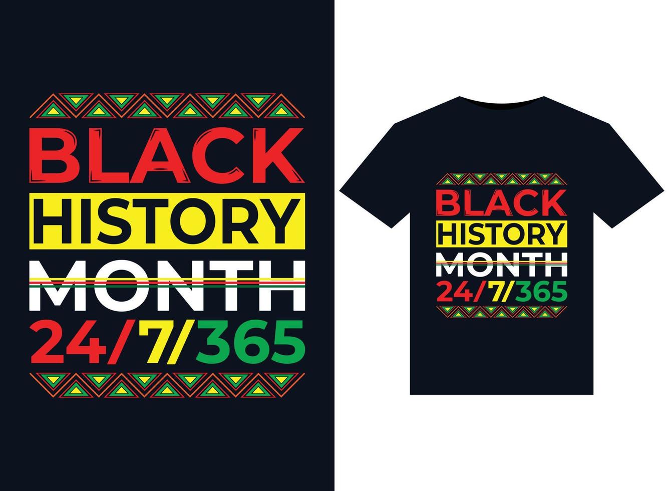 Black History Month illustrations for print-ready T-Shirts design vector