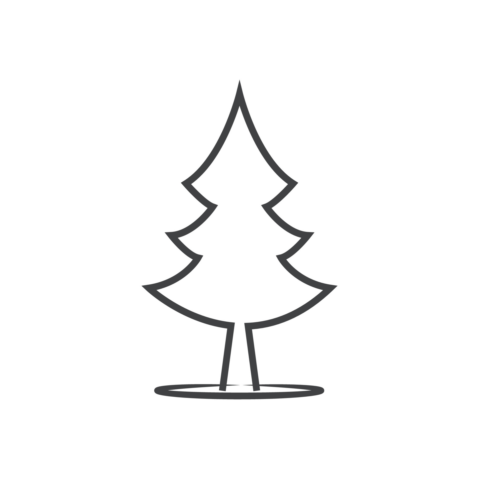 Pine tree illustration vector flat design template 16030889 Vector Art ...