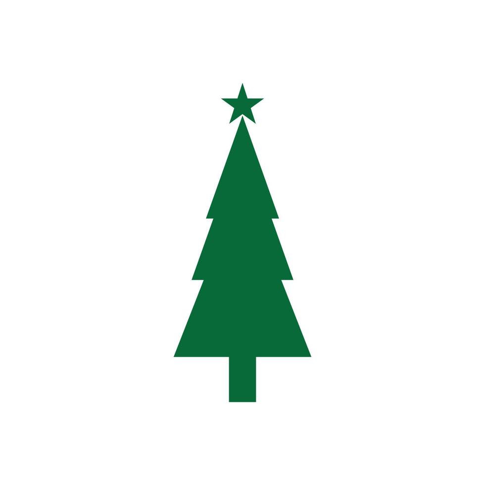 Pine tree illustration vector flat design template