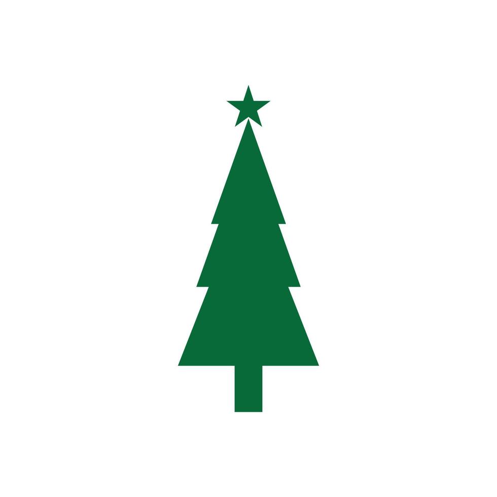 Pine tree illustration vector flat design template