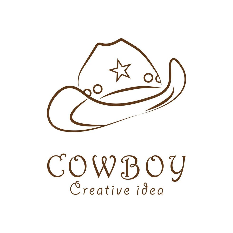 Cowboy logo vector template design