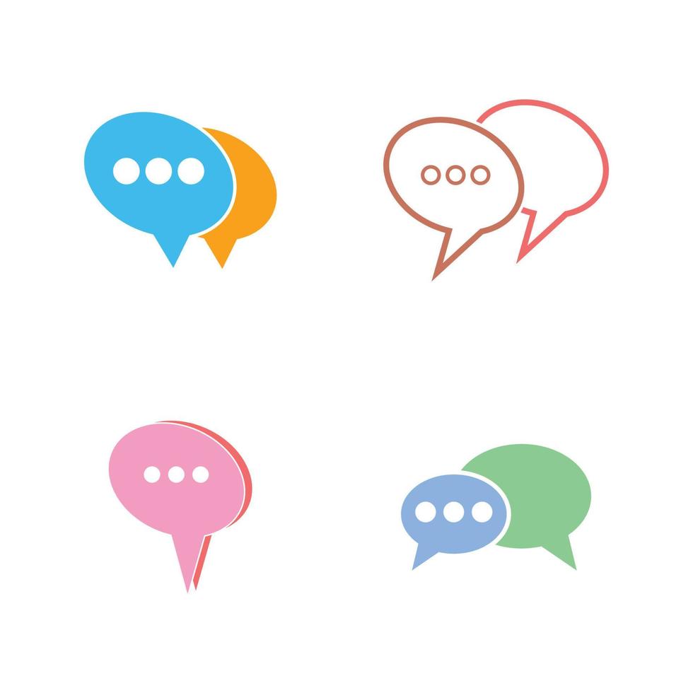 Speech bubble Logo template vector illustration