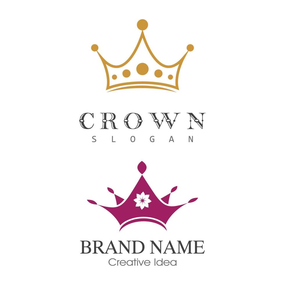 Crown Logo Template vector icon illustration design