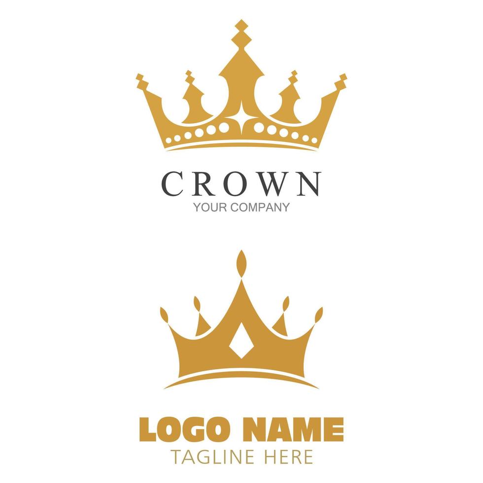 Crown Logo Template vector icon illustration design