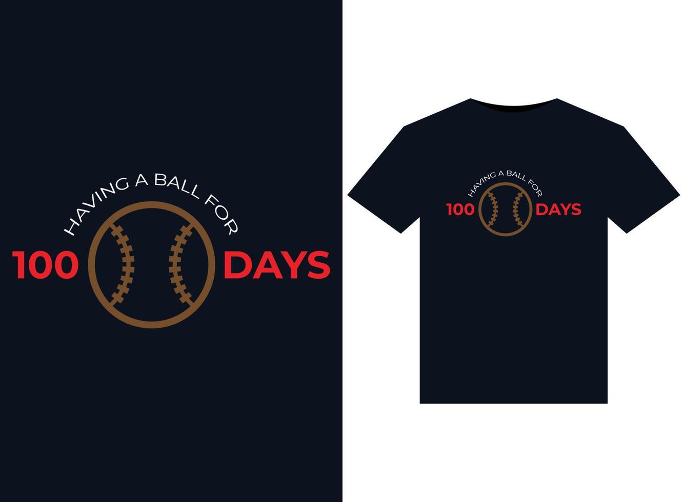 100 Days Brighter illustrations for print-ready T-Shirts design vector