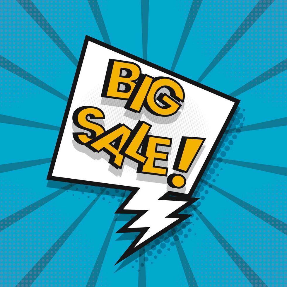 Big Sale in speech bubble design vector illustration