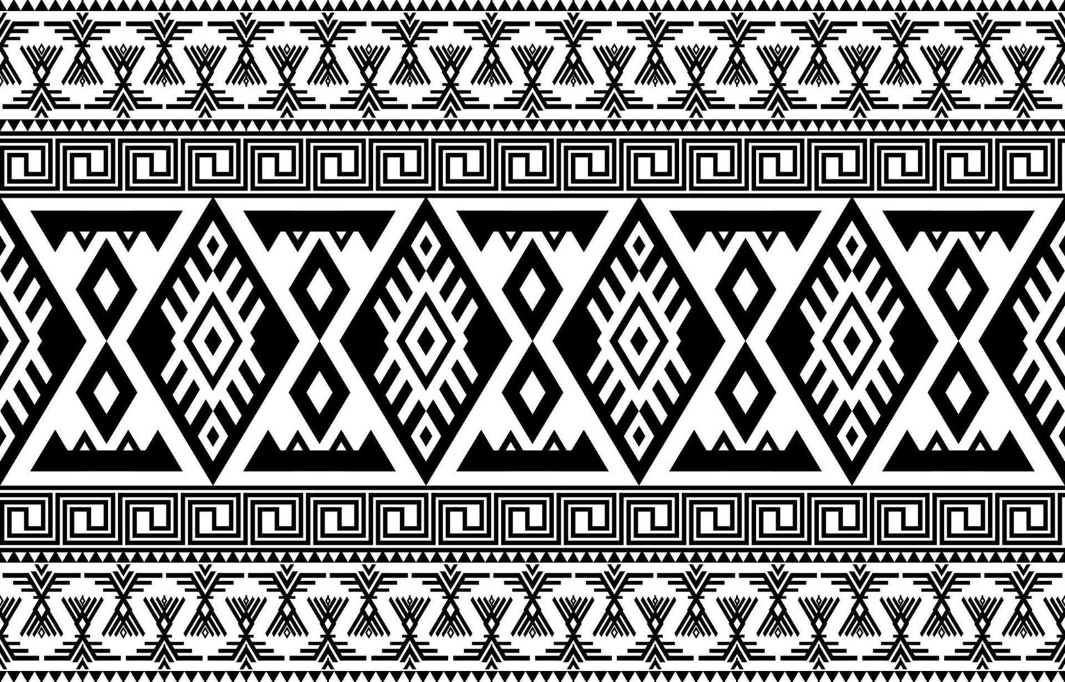 Ikat tribal seamless pattern. Ethnic Aztec fabric carpet mandala ornament native boho chevron textile. Geometric oriental tranditional. Abstract embroidery background. vector