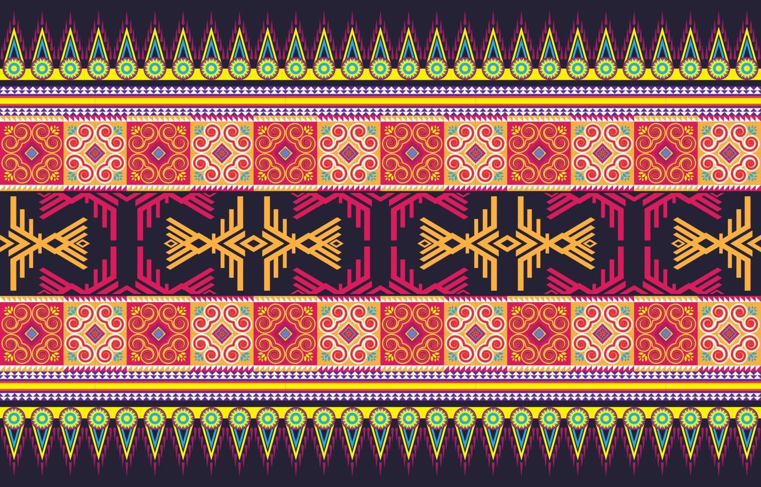 patrones sin fisuras tribales ikat. étnico azteca tela alfombra mandala ornamento nativo boho chevron textil. tradicional oriental geométrico. fondo de bordado abstracto. vector