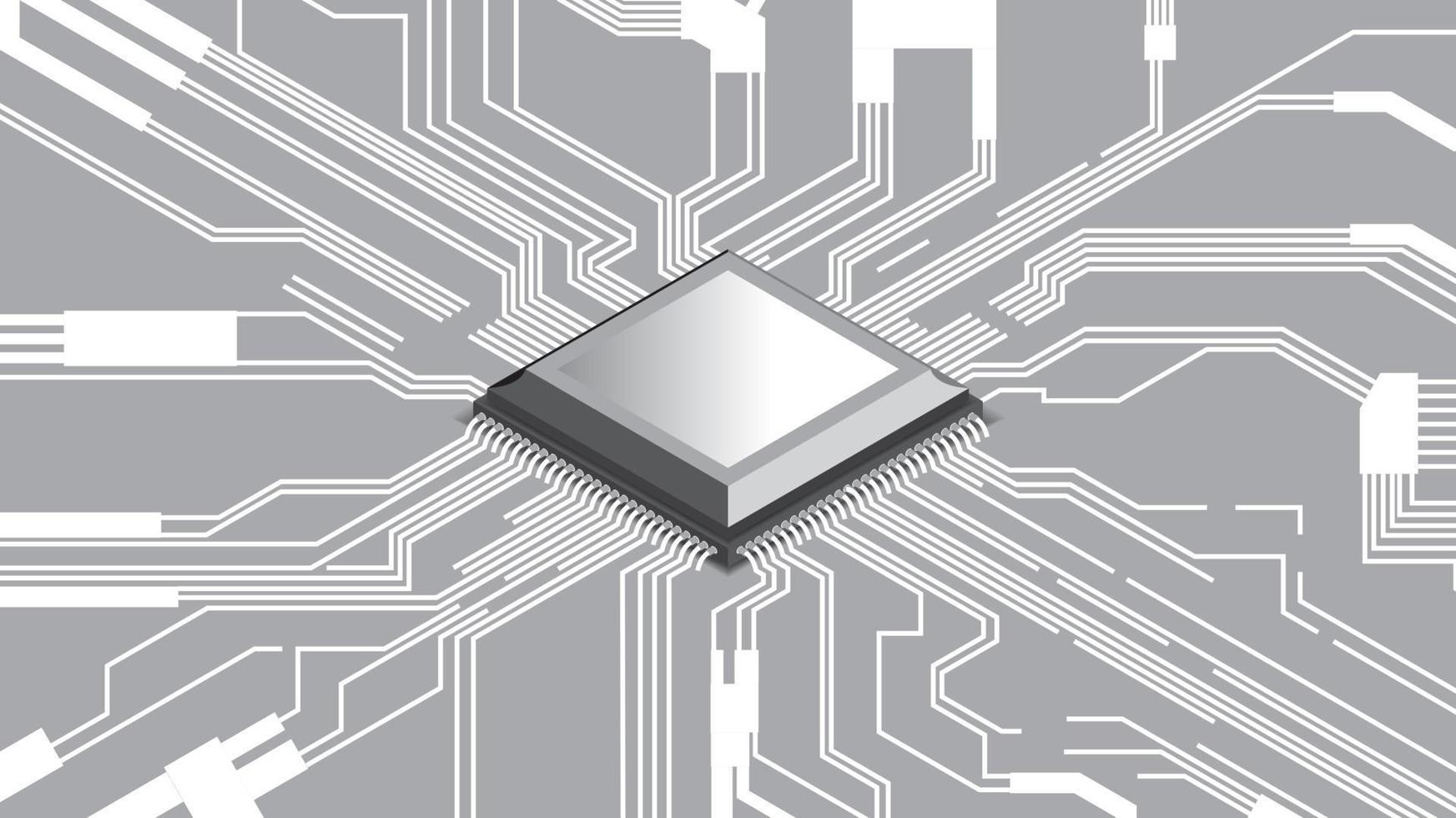 Abstract hardware and software background. Circuit board, Chip processor, Mainboard and code programmer. Hi-tech computer engineer. Computer processors CPU. Motherboard digital chip vector