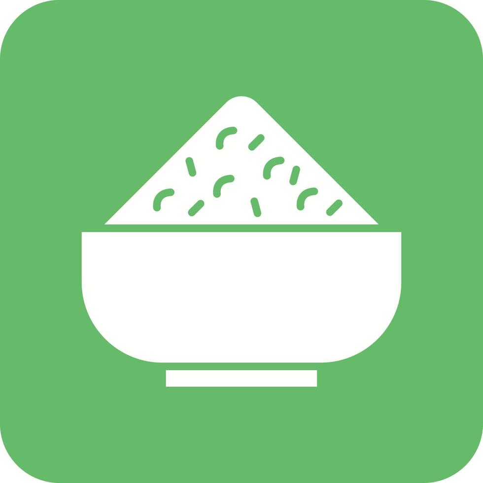 Curry Glyph Round Corner Background Icon vector