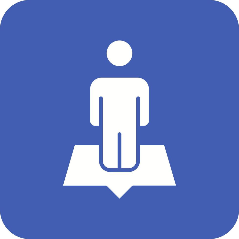Street View Glyph Round Corner Background Icon vector