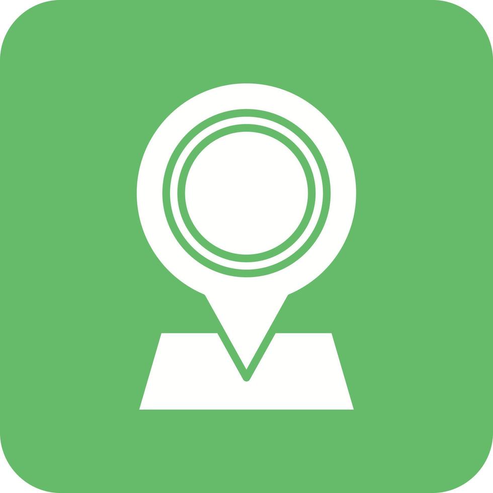 Location Glyph Round Corner Background Icon vector