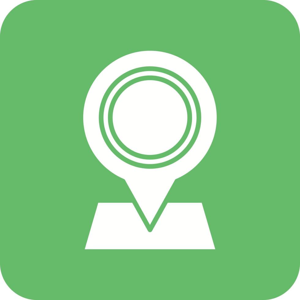 Location Glyph Round Corner Background Icon vector