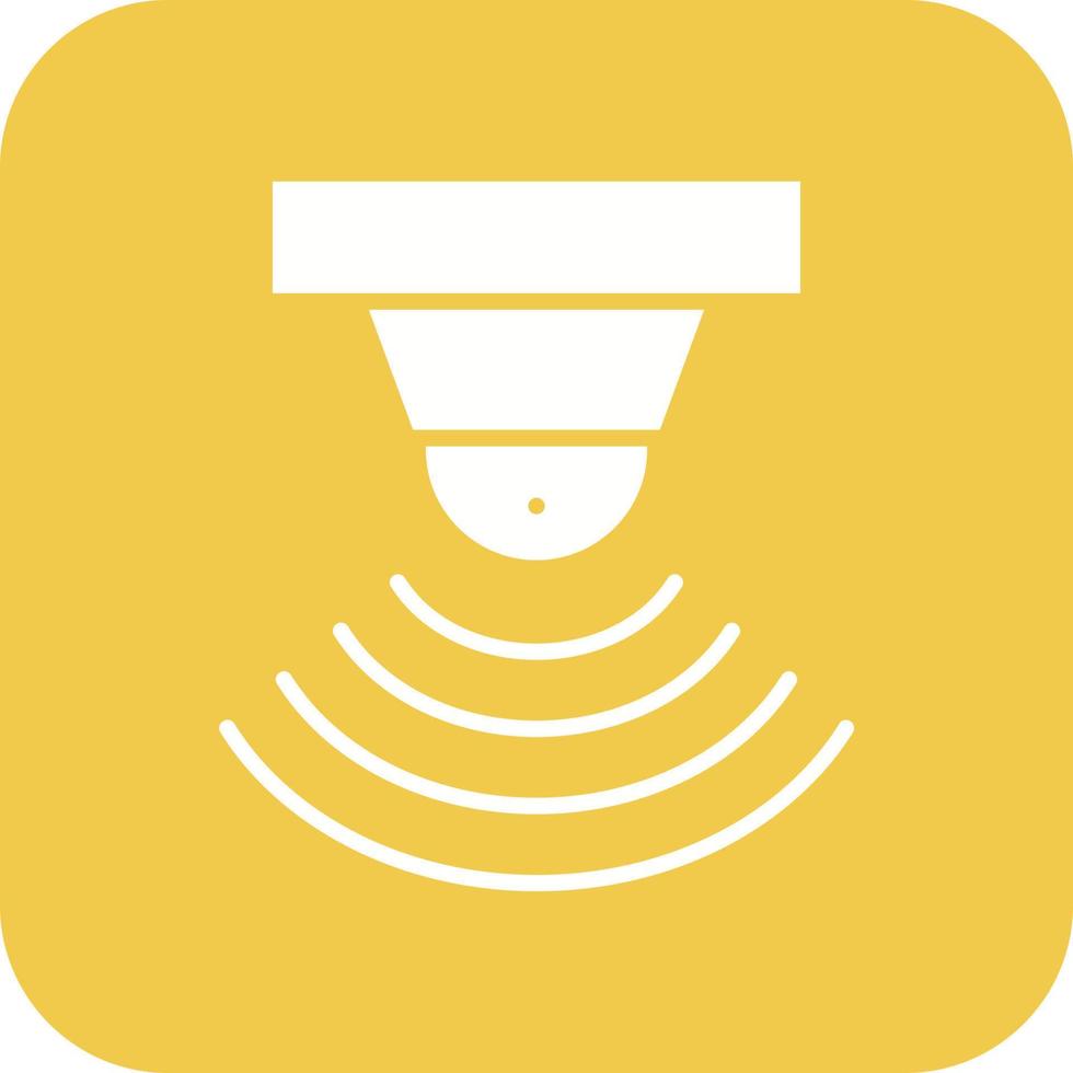 Motion Sensor Glyph Round Corner Background Icon vector