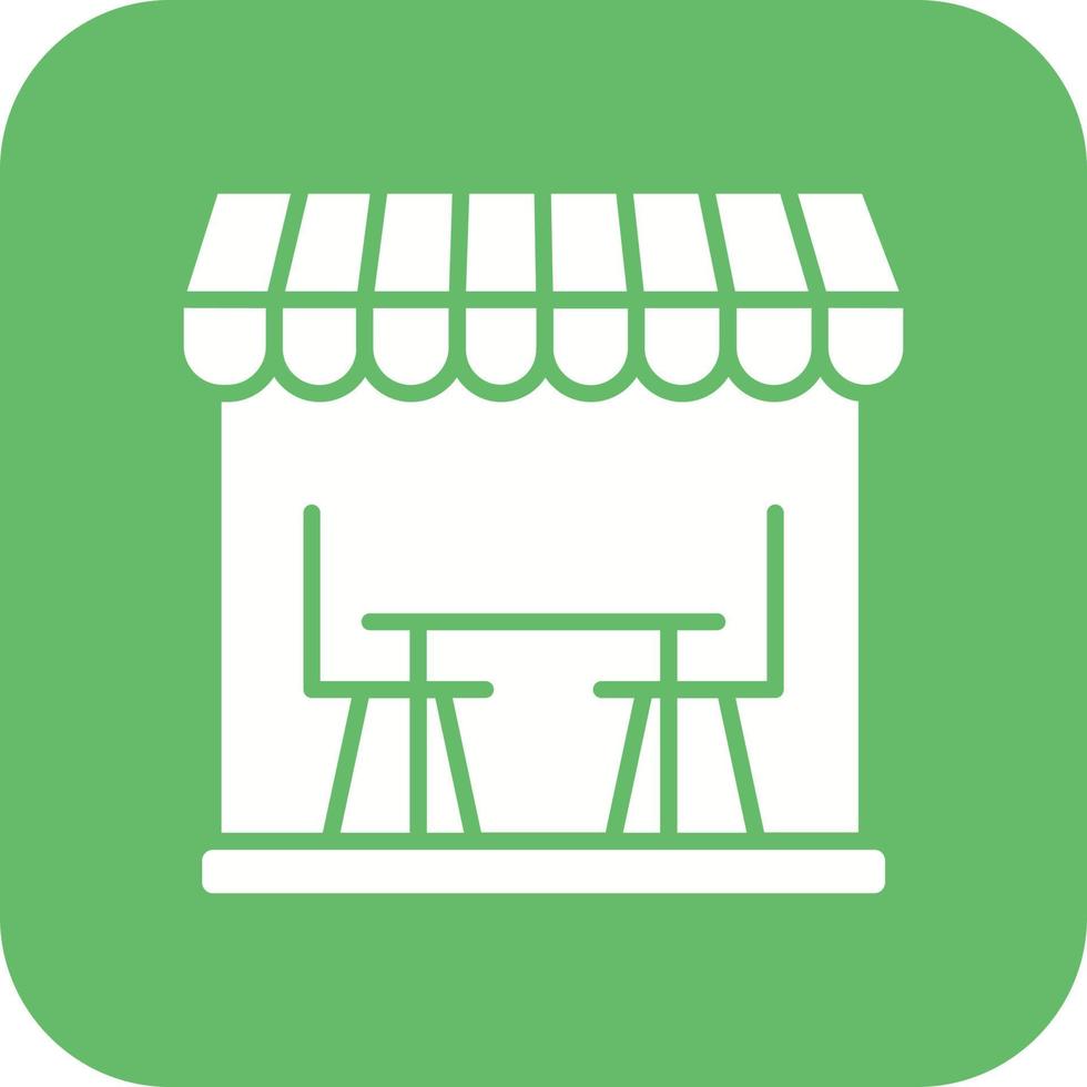 Furniture Store Glyph Round Corner Background Icon vector