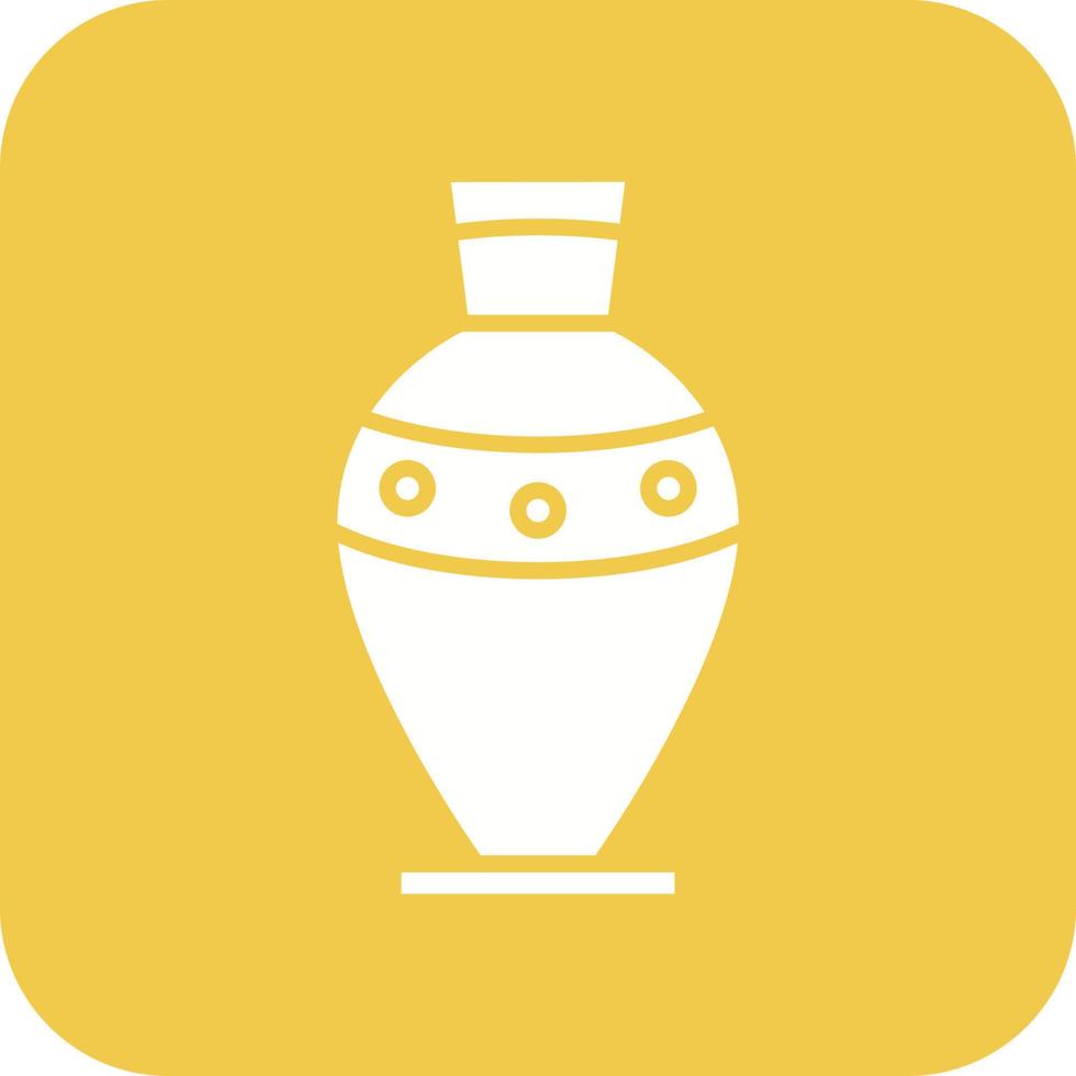 Amphora Glyph Round Corner Background Icon vector