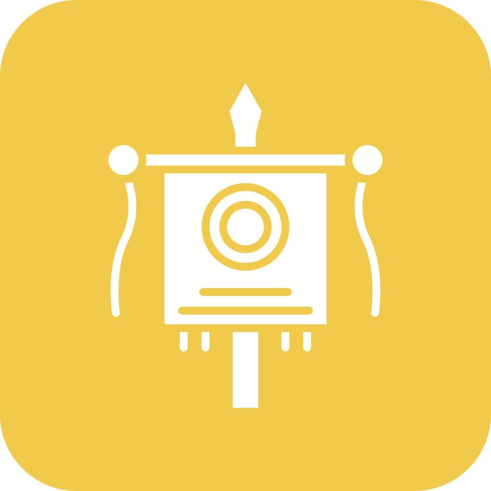 Vexillum Glyph Round Corner Background Icon vector