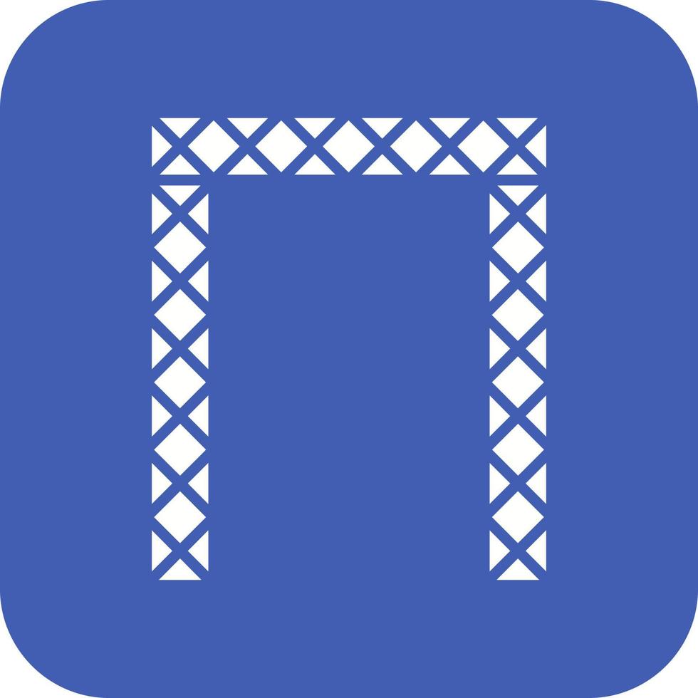 Dubai Gate Glyph Round Corner Background Icon vector