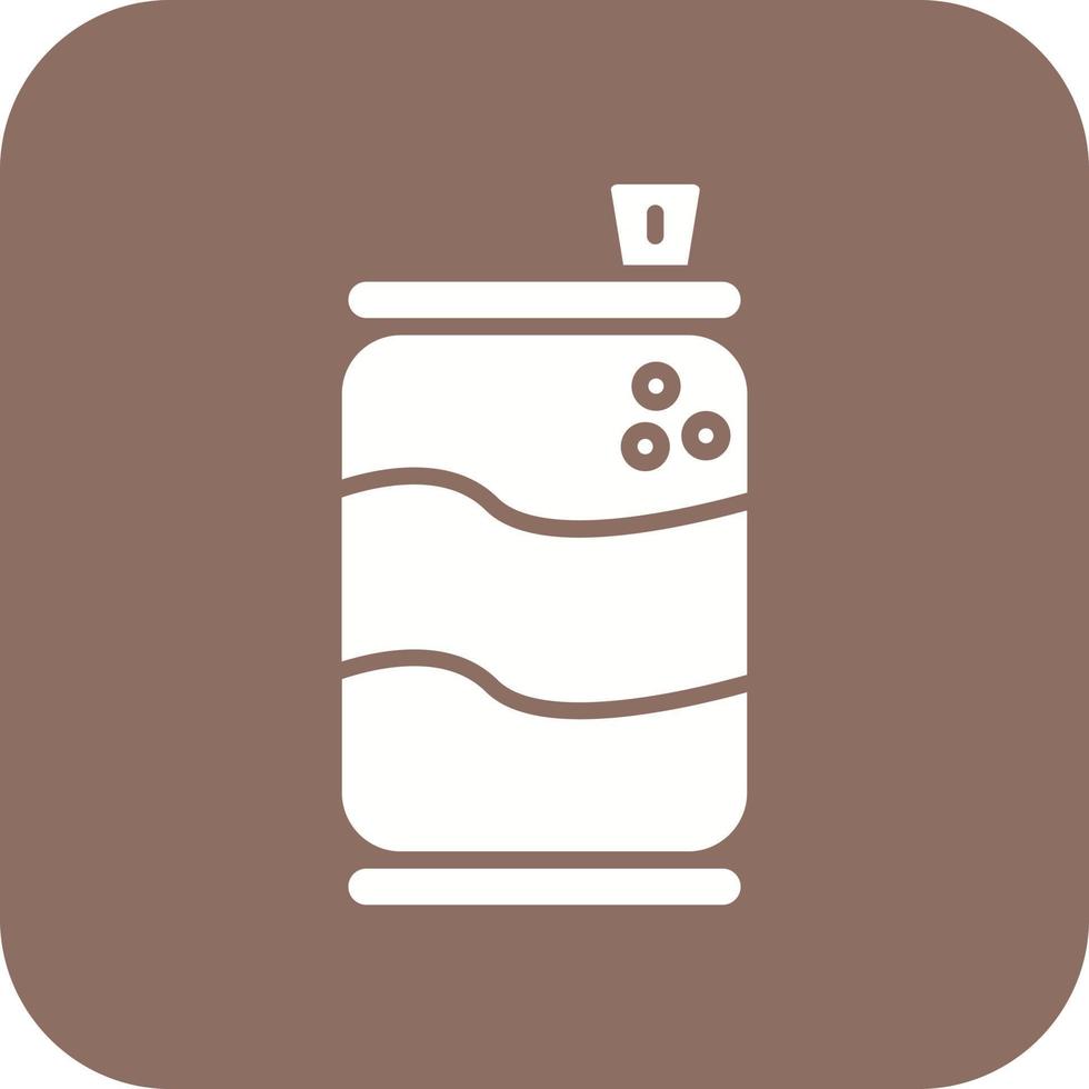 Soda Glyph Round Corner Background Icon vector