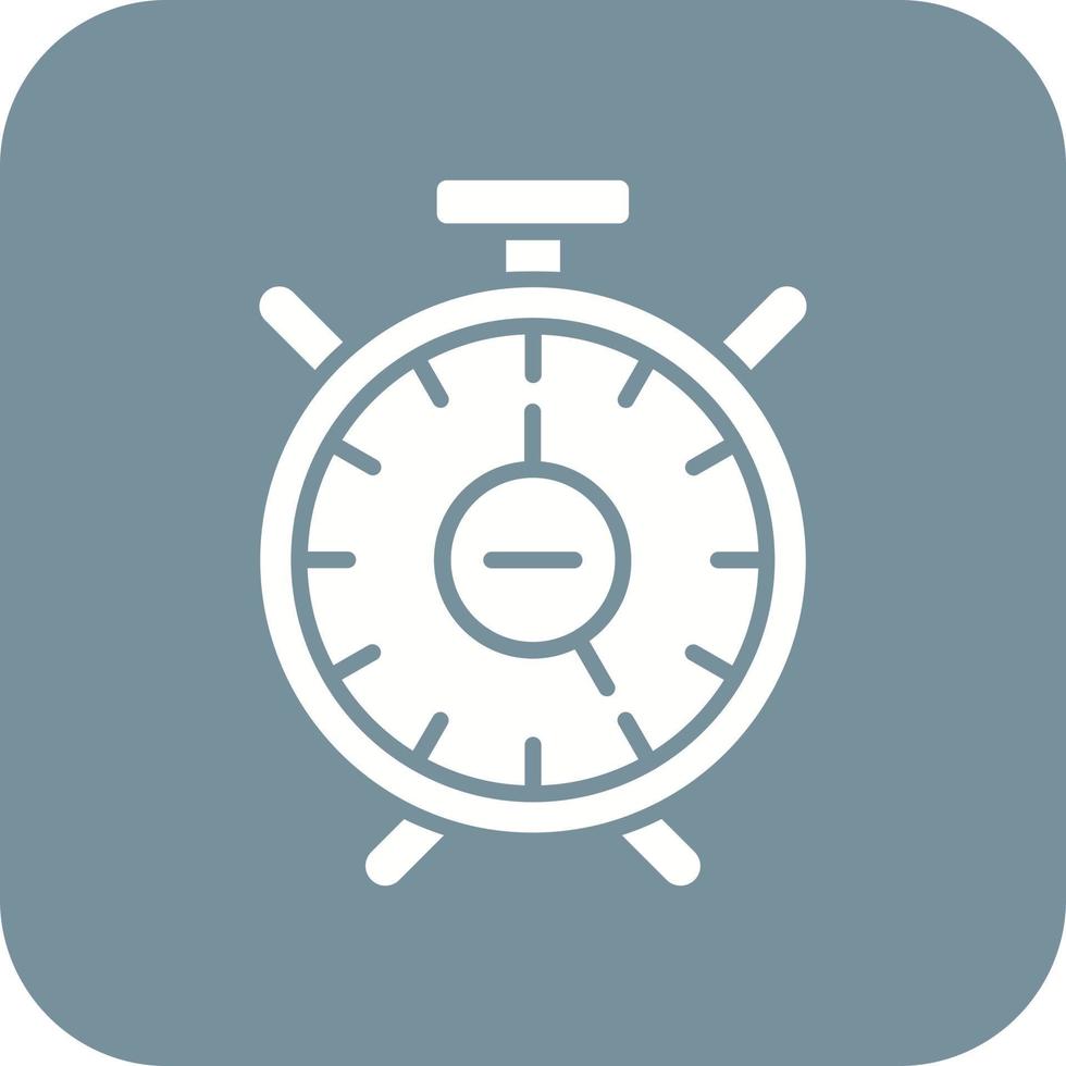 Remove Alarm Glyph Round Corner Background Icon vector