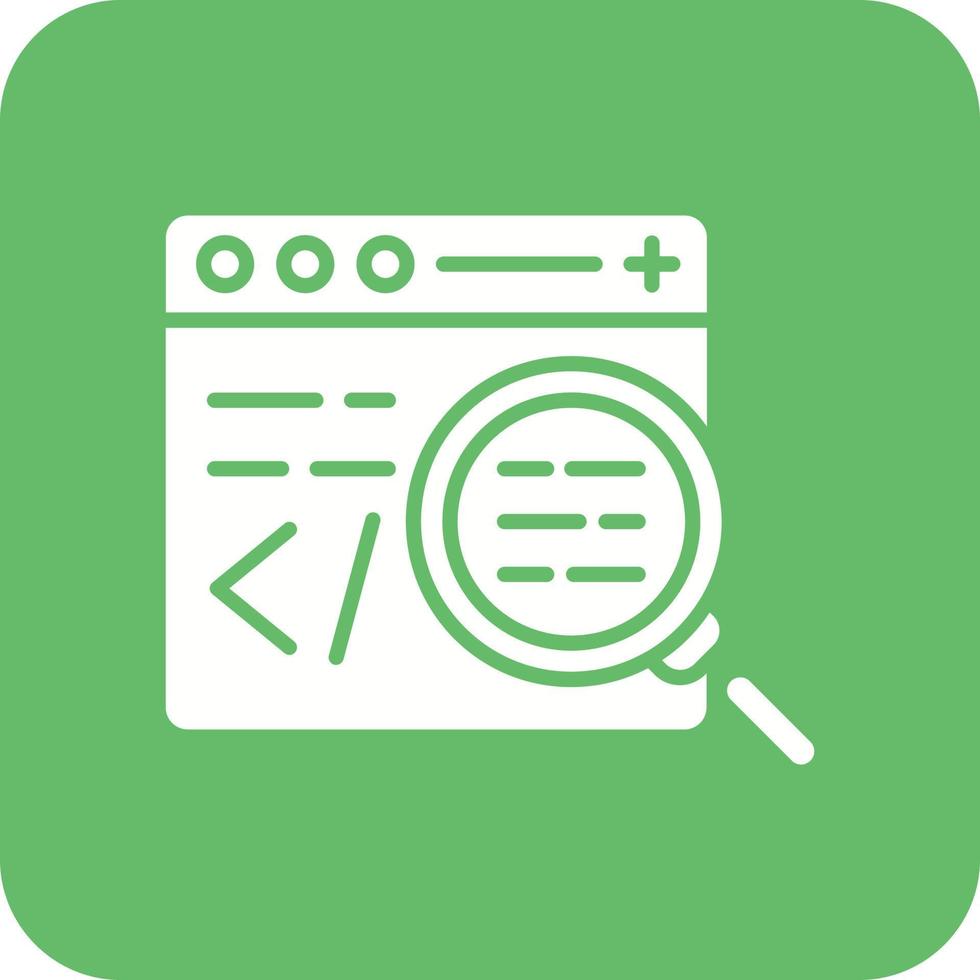 Code Testing Glyph Round Corner Background Icon 16033263 Vector Art at ...