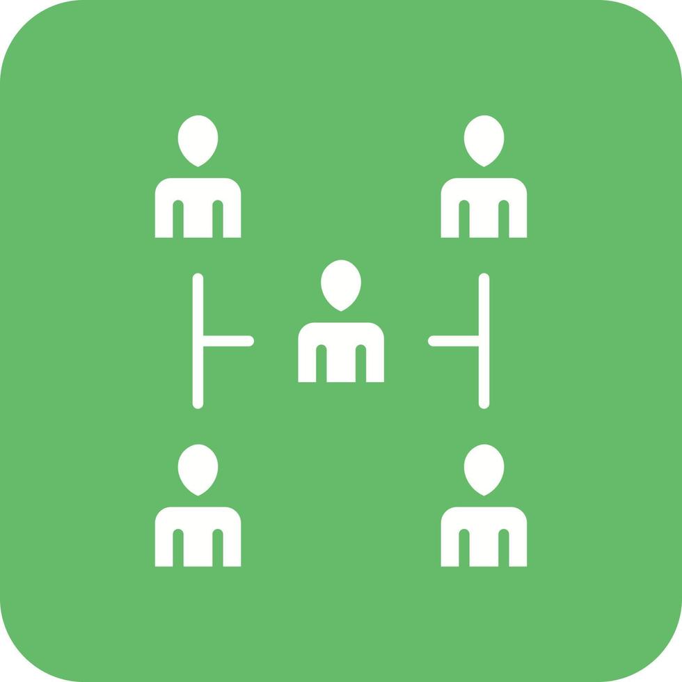 Collaboration Glyph Round Corner Background Icon vector