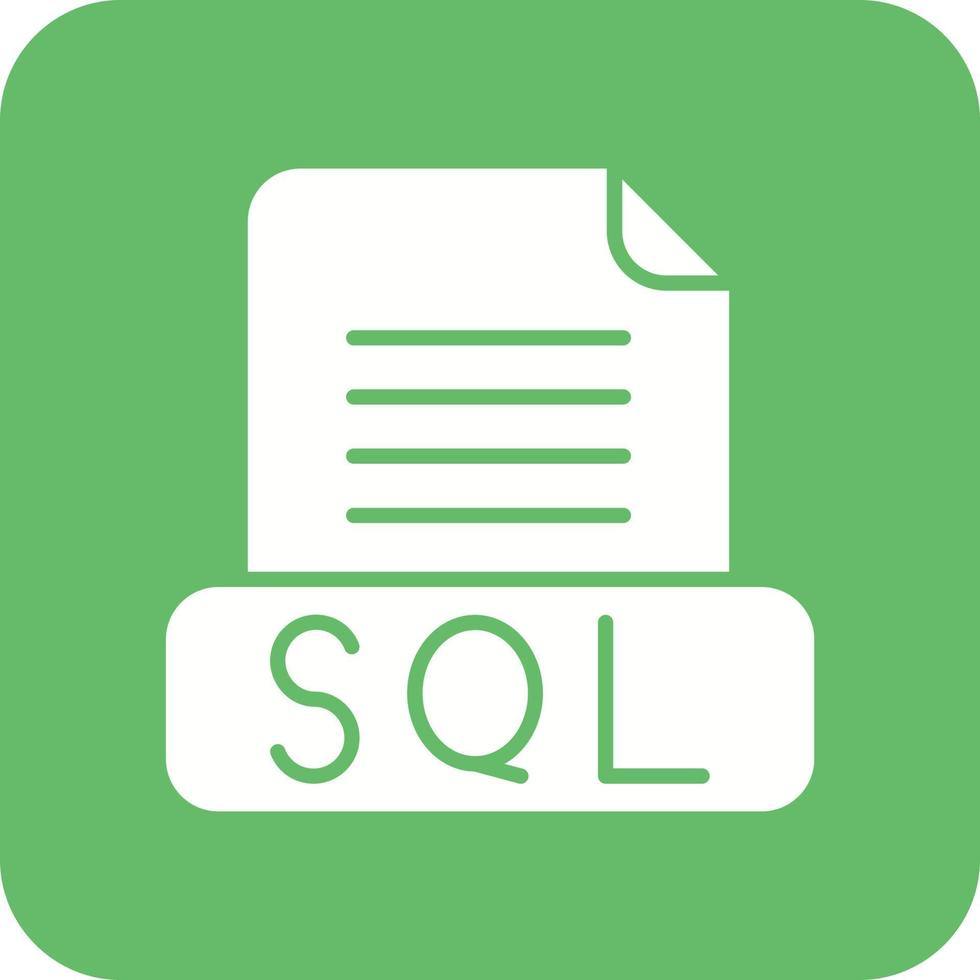 Sql File Glyph Round Corner Background Icon 16033342 Vector Art at Vecteezy