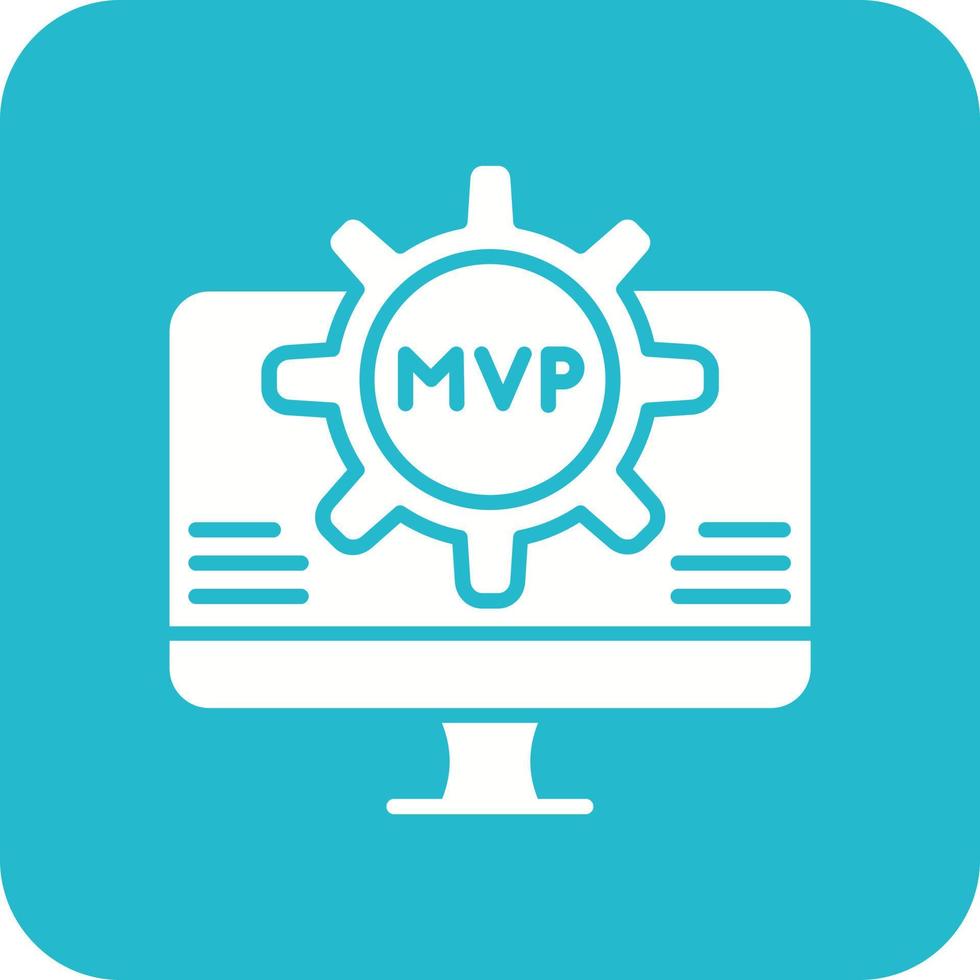 MVP Glyph Round Corner Background Icon vector