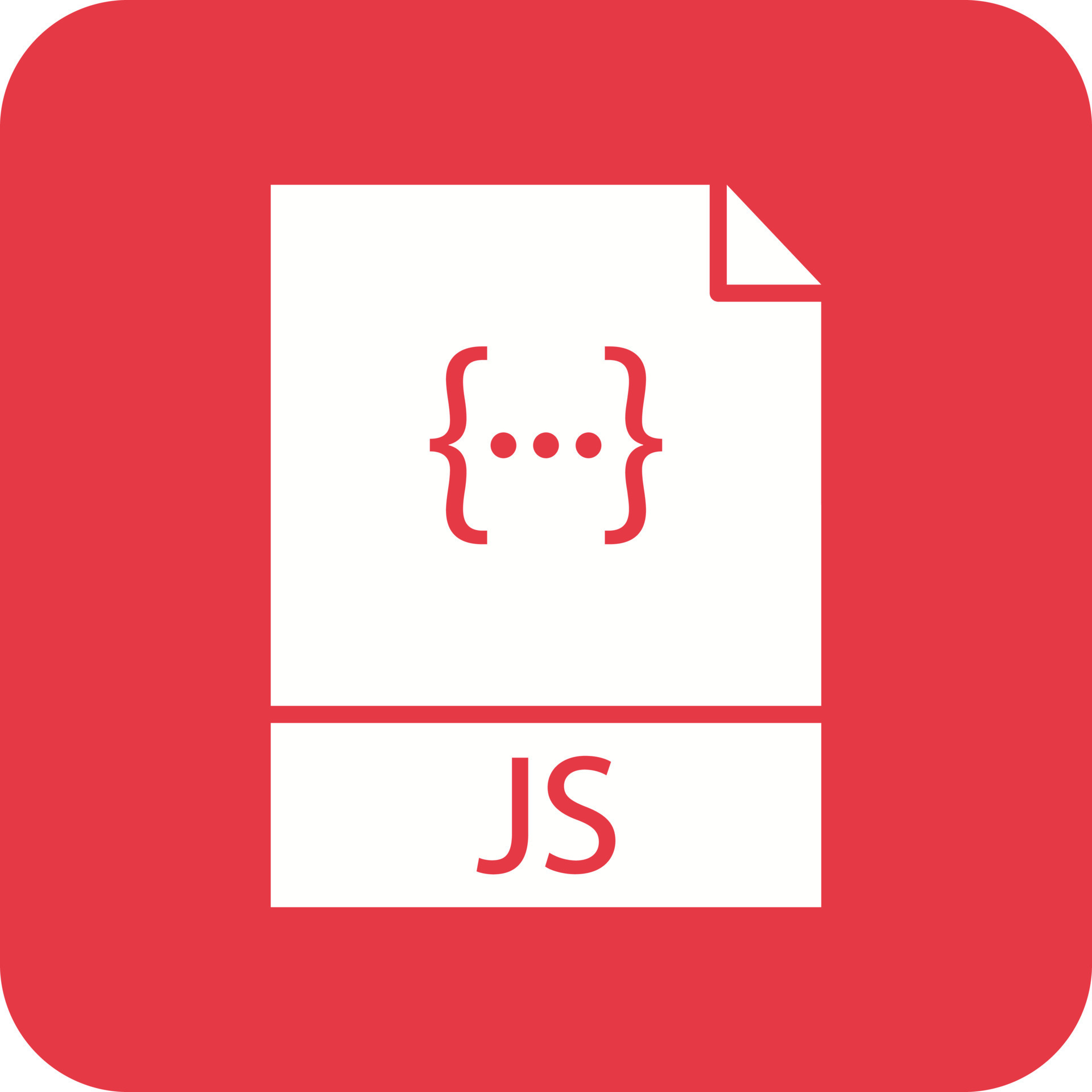 Javascript File Glyph Round Corner Background Icon 16033375 Vector Art ...