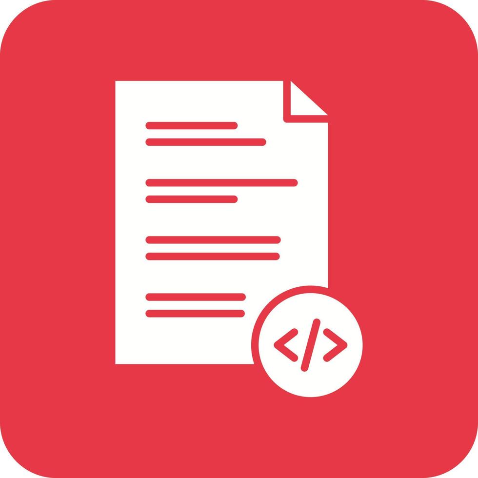 HTML File Glyph Round Corner Background Icon vector