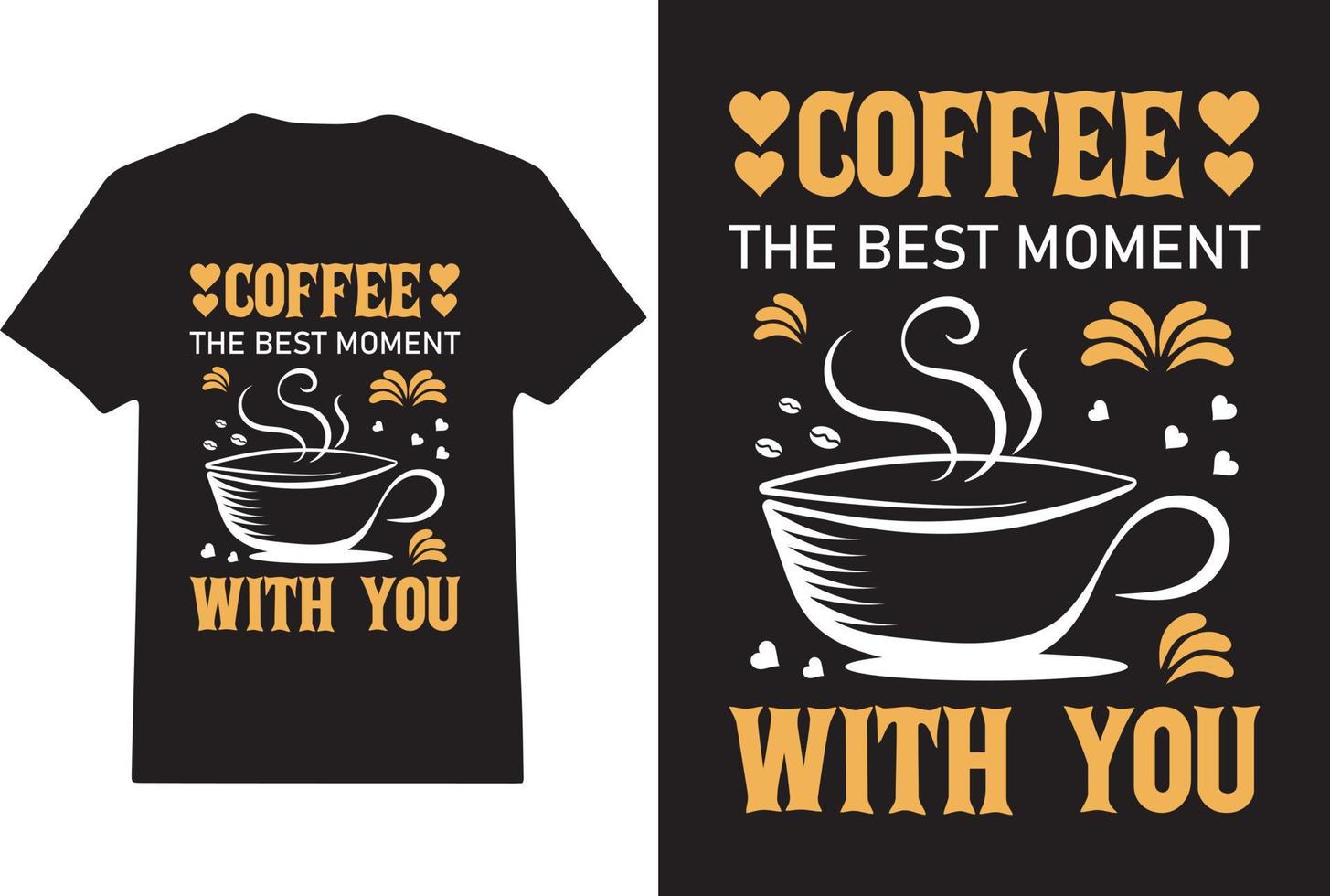 Coffee Typography T Shirt Design vector