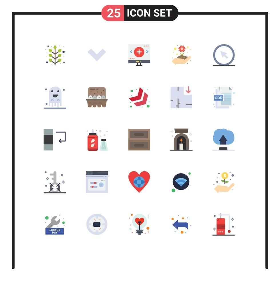 Set of 25 Modern UI Icons Symbols Signs for cursor flower find plant gardening Editable Vector Design Elements