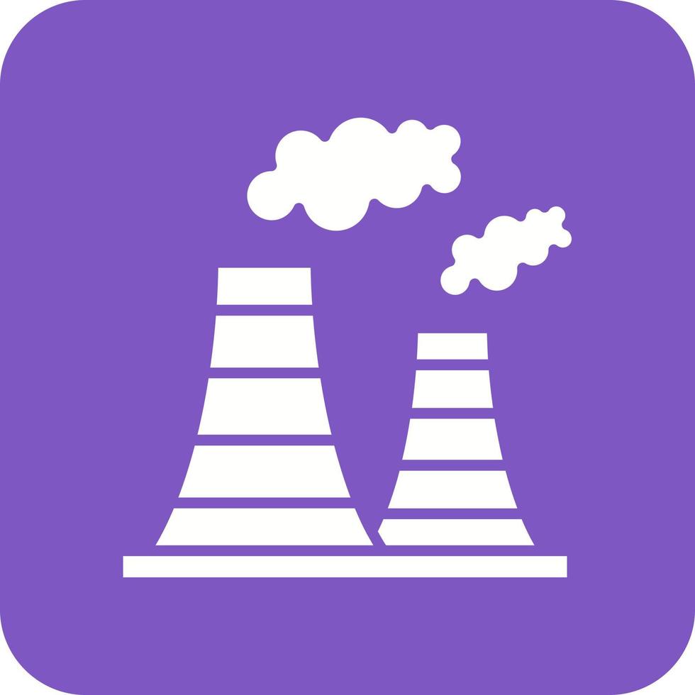 Air Pollution Glyph Round Corner Background Icon vector