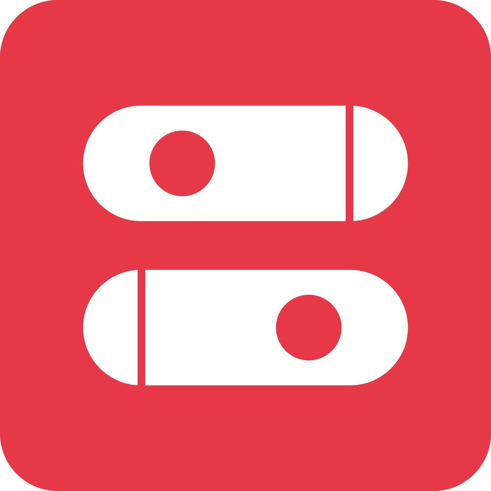 Switch Glyph Round Corner Background Icon vector