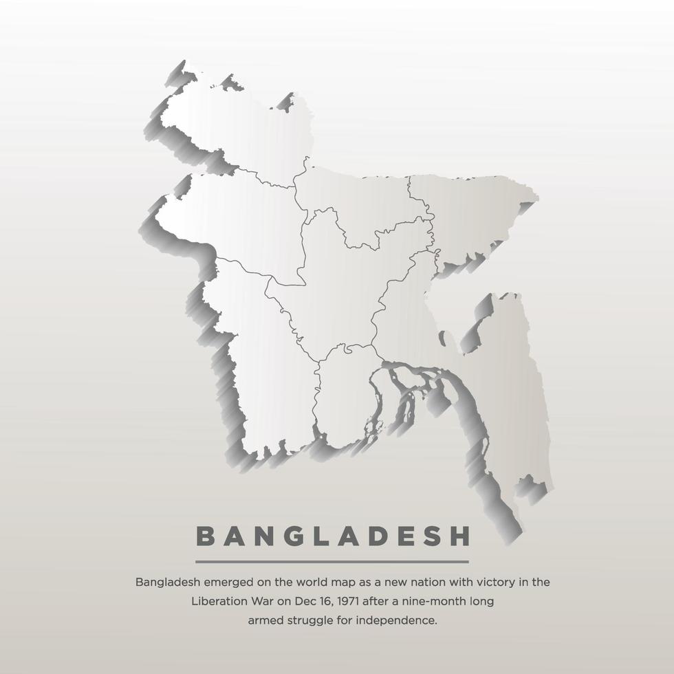 Bangladesh Isometric map with blend vector