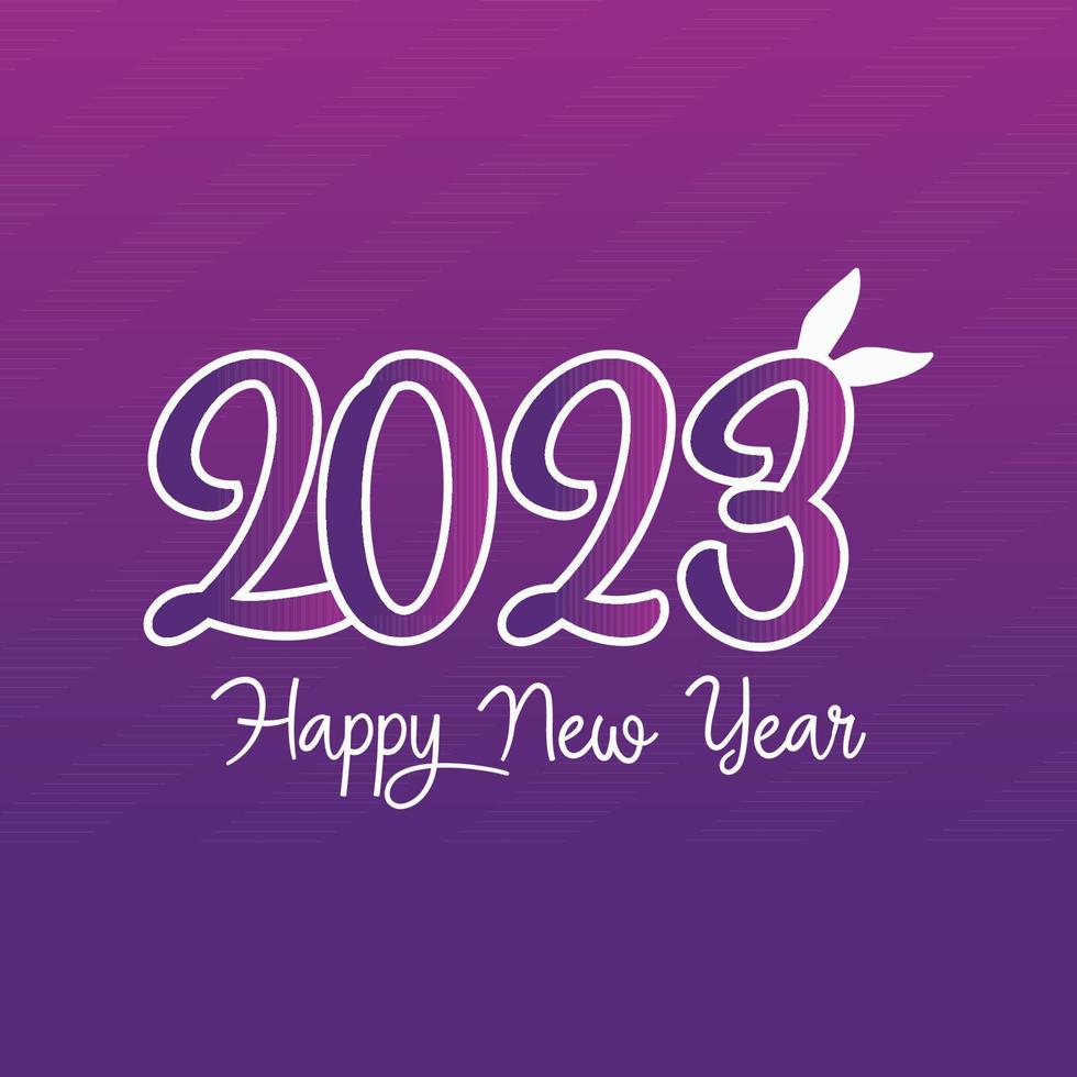 2023 new year design template with typography logo vector