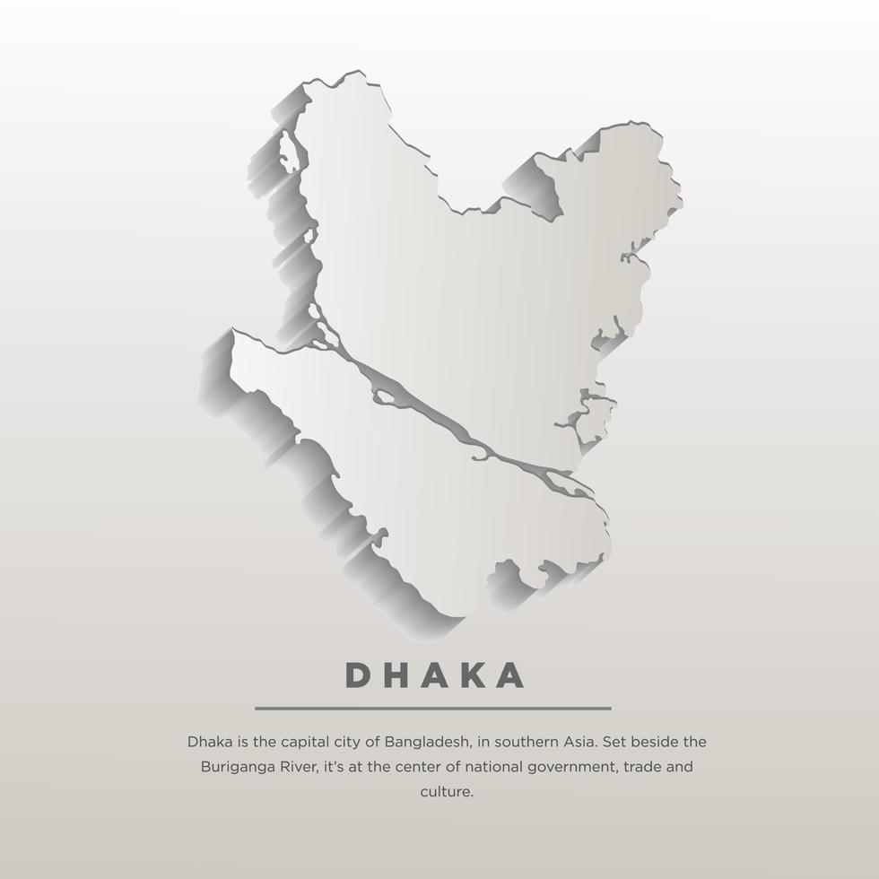 Dhaka isometric map with blend vector