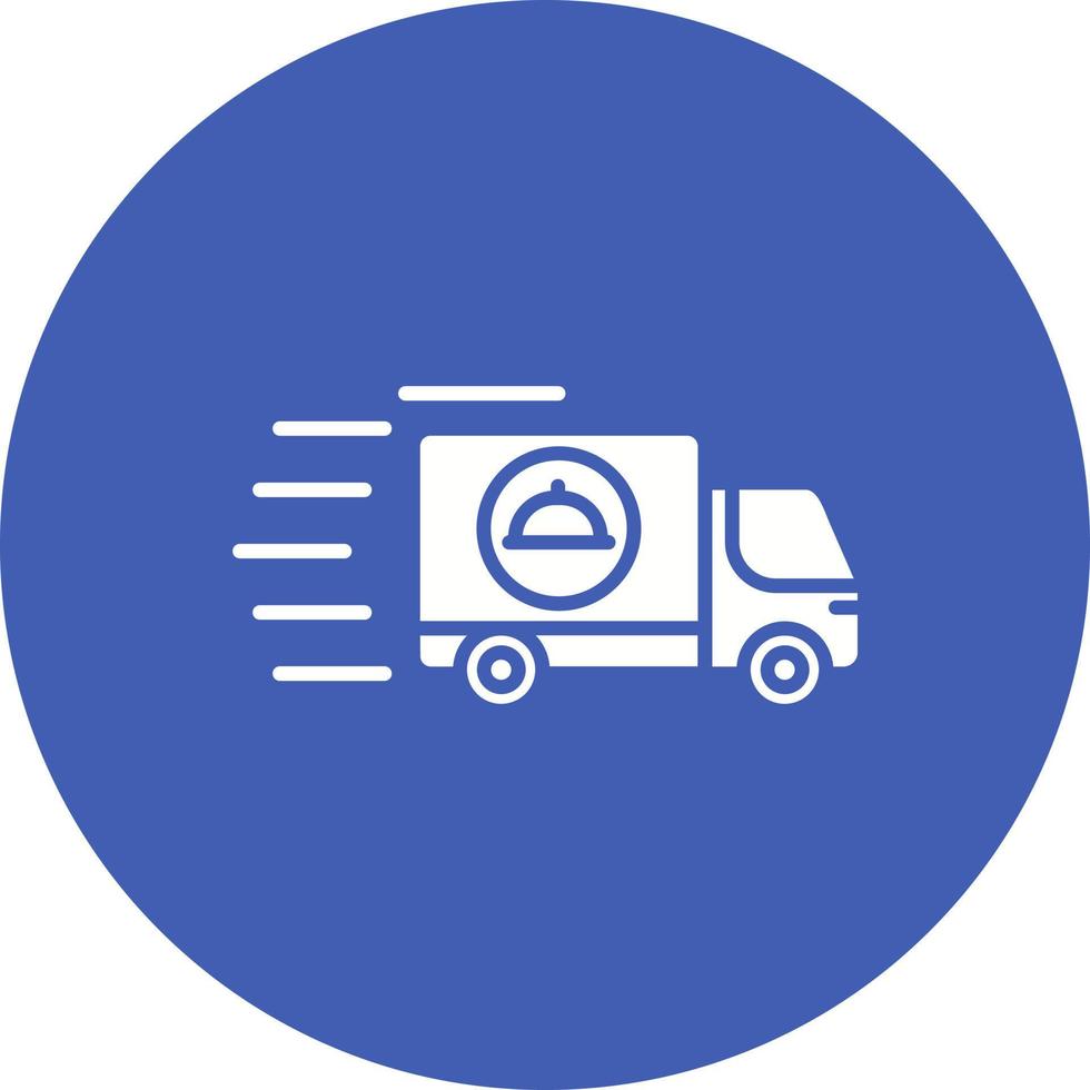 Food Delivery Glyph Circle Icon vector