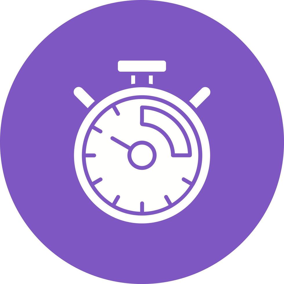 Timer Glyph Circle Icon vector