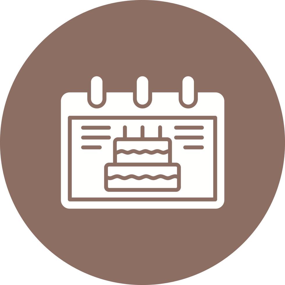 Birthday Date Glyph Circle Icon 16033744 Vector Art at Vecteezy